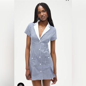 Frankie's Bikinis Blue and White Mini Dress